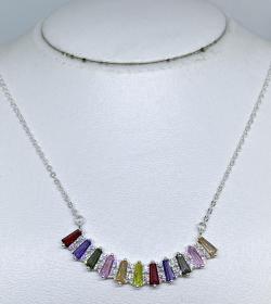 5303 - Gargantilla multicolor 11 baquette