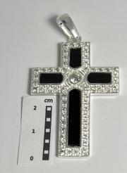 6261 - Dije cruz obsidiana zir