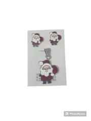 6798 - Set aretes y dije santa claus