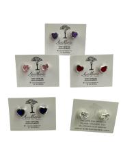 7022 - Arete corazon zir color 7 mm