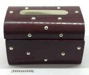 3706 - Cofre palo de rosa con plata 8.0 cm